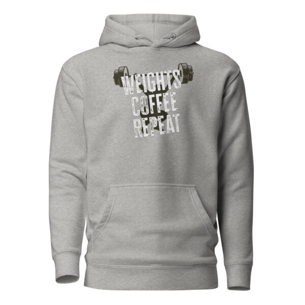 Weights Coffee Repeat Hoodie | Rocky Mountain Baking